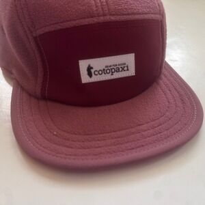 Cotopaxi Fleece 5 Panel Hat Mauve Pink Maroon Adjustable Strapback Unisex Cap